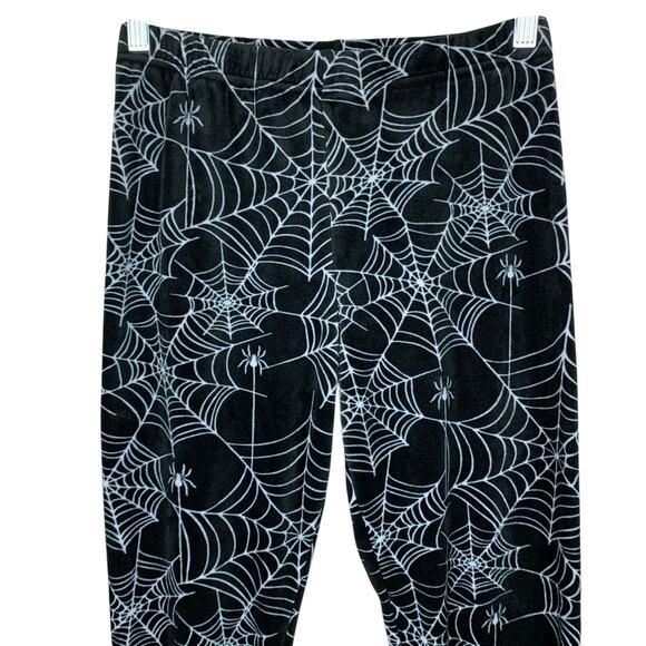 No Boundaries Cobweb Velour Leggings Stretchy Soft Pants Women's L 11/13 - Picture 2 of 9
